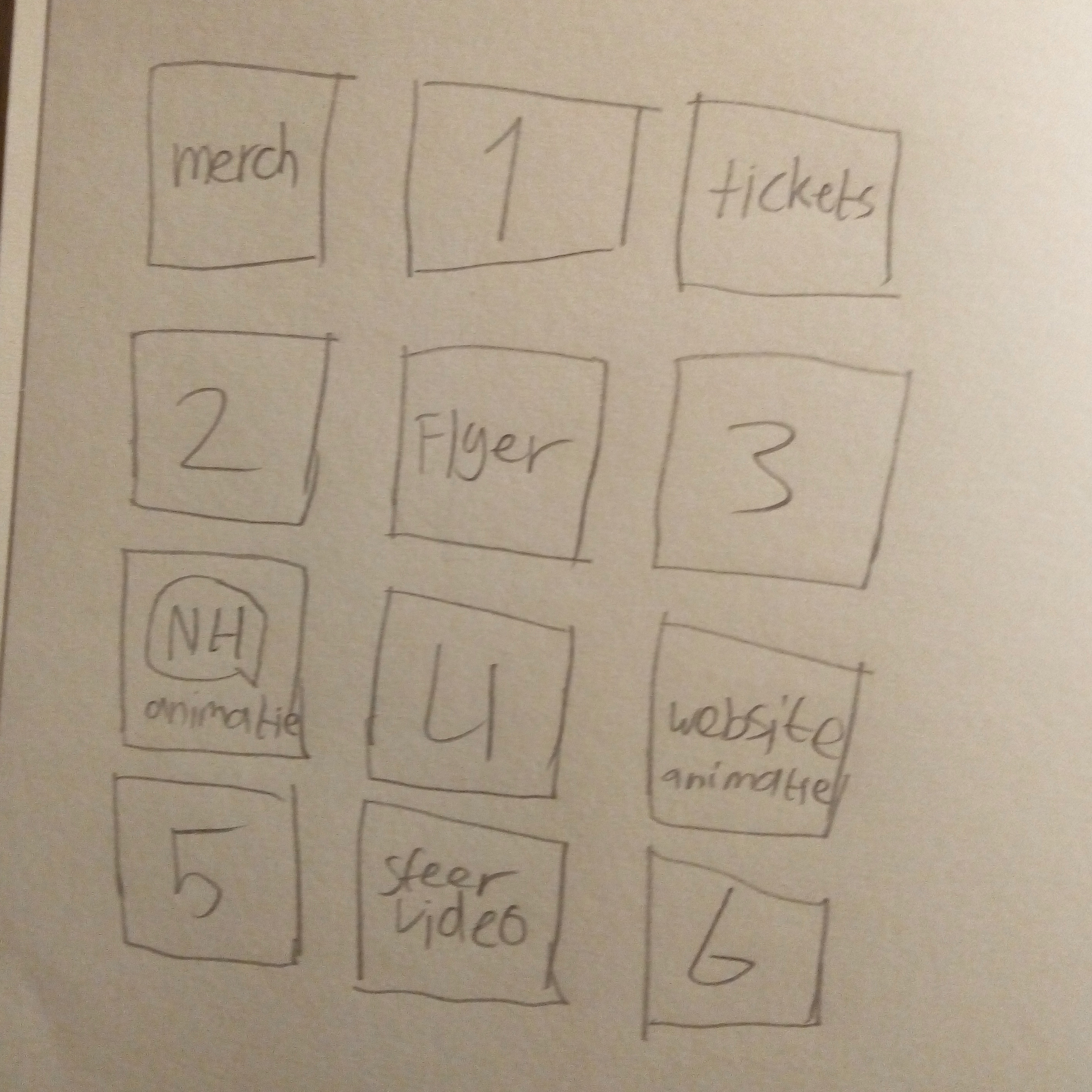 foto van schets social media grid